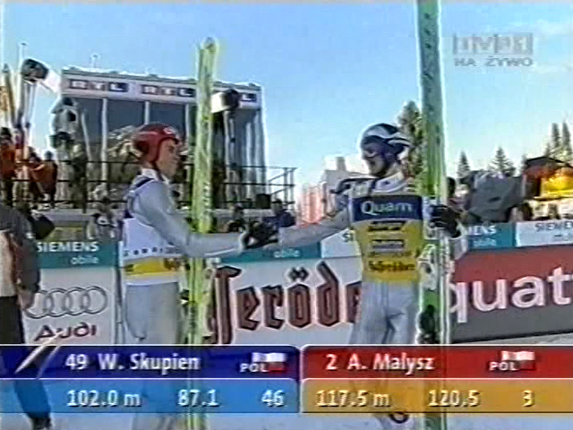 Wojciech Skupień i Adam Małysz (TVP)